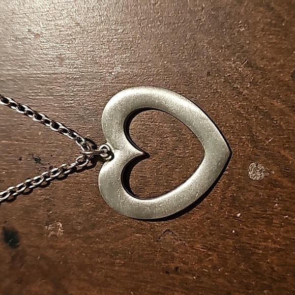 R. Tennesmed Designer Retro Tart Tin/Pewter Necklace, 24" Length, from Sweden - Picture 5 of 7